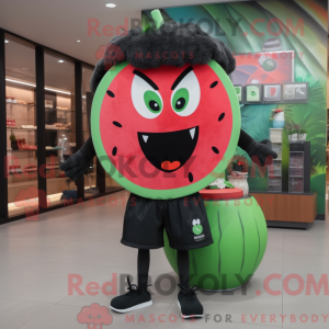 Sort vandmelon maskot...