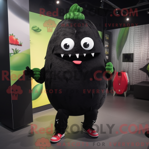 Sort vandmelon maskot...