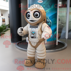 Tan Astronaut mascot...