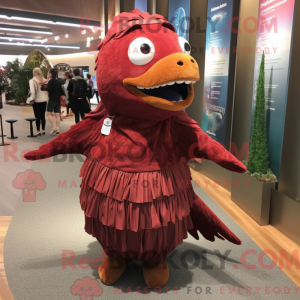 Maroon Salmon Maskottchen...