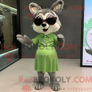 Olive Wolf-maskotdraktfigur...