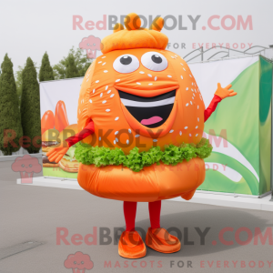 Orange Hamburger mascot...