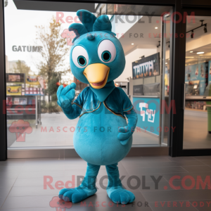 Postava maskota Teal Turkey...