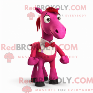 Magenta heste maskot...