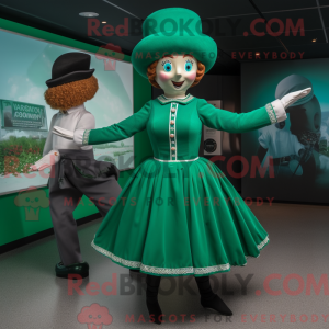 Green Irish Dancer mascot...