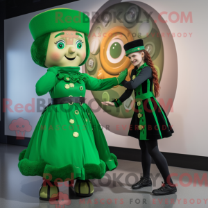 Green Irish Dancer mascot...