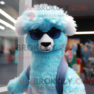 Sky Blue Alpaca mascot...