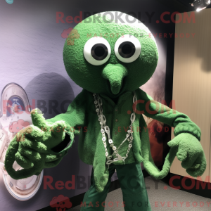 Forest Green Octopus mascot...