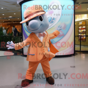 Peach Dolphin mascot...