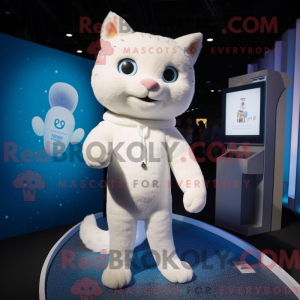 White Cat mascot costume...