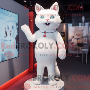 White Cat mascot costume...