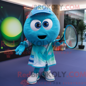 Cyan tennisracket...