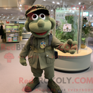 Olive Green Beret mascot...