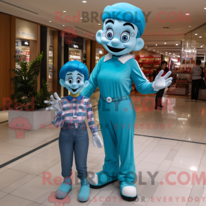 Turkis Mime maskot kostume...
