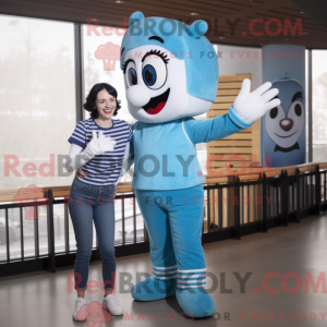 Turquoise Mime mascot...