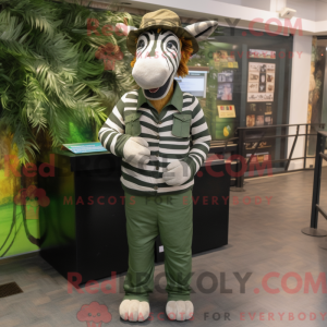 Forest Green Zebra máscara...