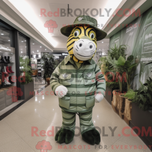 Forest Green Zebra mascot...