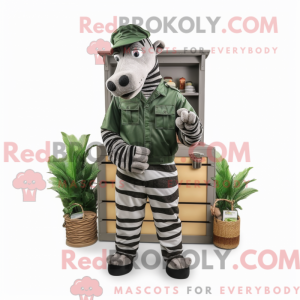 Forest Green Zebra mascot...