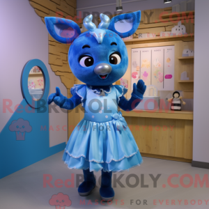 Blue Deer maskot kostume...