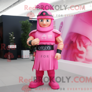 Pink Roman Soldier mascot...