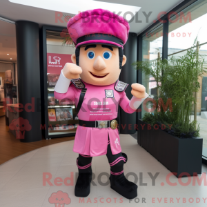 Pink Roman Soldier mascot...