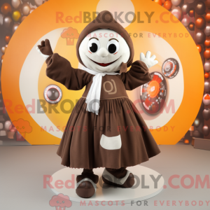 Brown Juggle mascot costume...