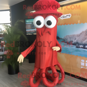 Red Fried Calamari maskot...