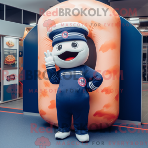Navy Donut mascot costume...