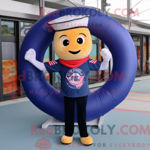 Navy Donut-maskotdraktfigur...