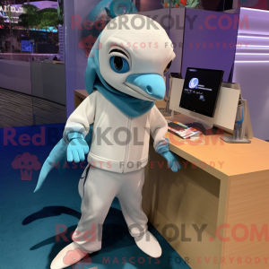 Delfin-Maskottchen-Kostüm...