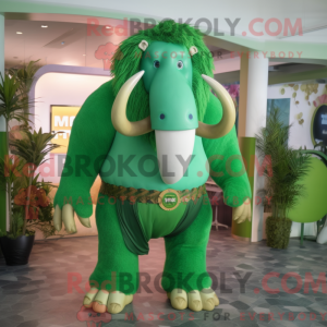 Green Mammoth mascot...