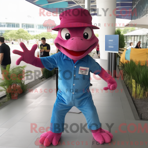 Magenta Lizard maskot...