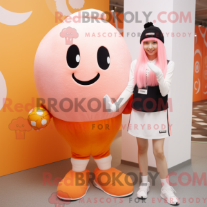Peach Handball Ball maskot...