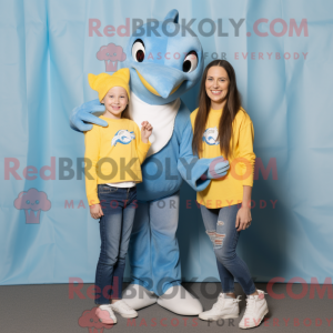 Gold Dolphin maskot drakt...