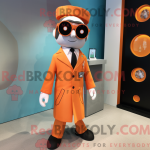 Orange Doctor Maskottchen...