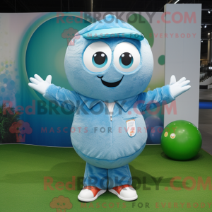 Cyan Golf Ball maskot...