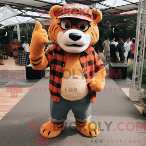 Orange Tiger mascot costume...