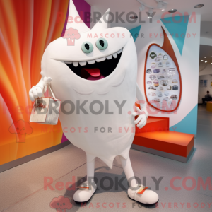White Ray mascot costume...