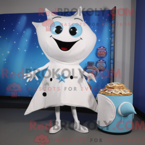 White Ray mascot costume...