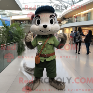 Olive Ferret mascot costume...
