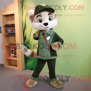 Olive Ferret mascot costume...