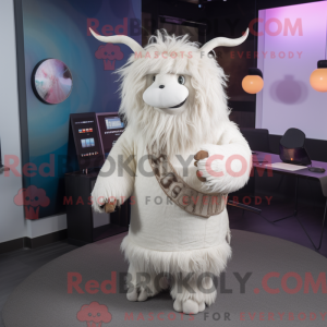 White Yak mascot costume...