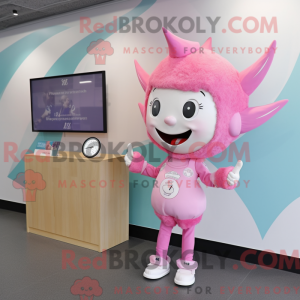 Pink Tooth Fairy mascot...