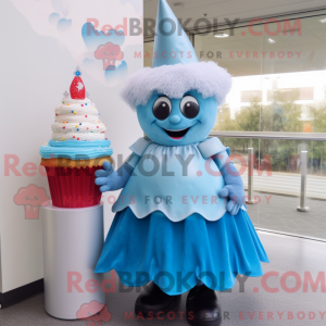Sky Blue Cupcake mascot...