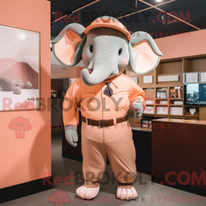 Peach Elephant mascot...