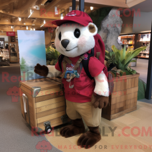 Maroon Ilder maskot kostume...