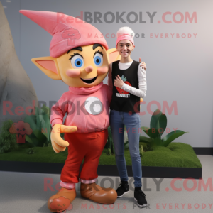 Peach Elf mascot costume...