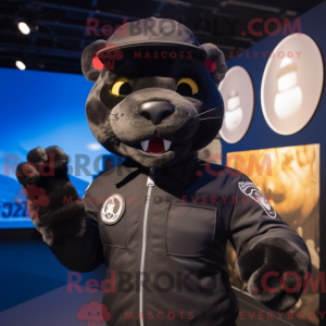 Black Puma mascot costume...