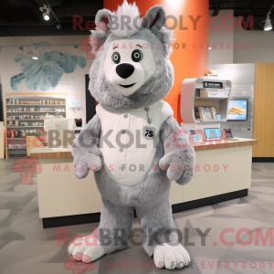Gray Ice mascot costume...
