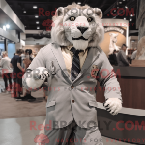 Gray Smilodon mascot...